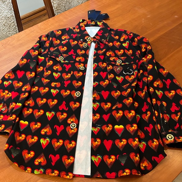 VERSACE men’s jean jacket/printed denim shirt - Picture 2 of 6